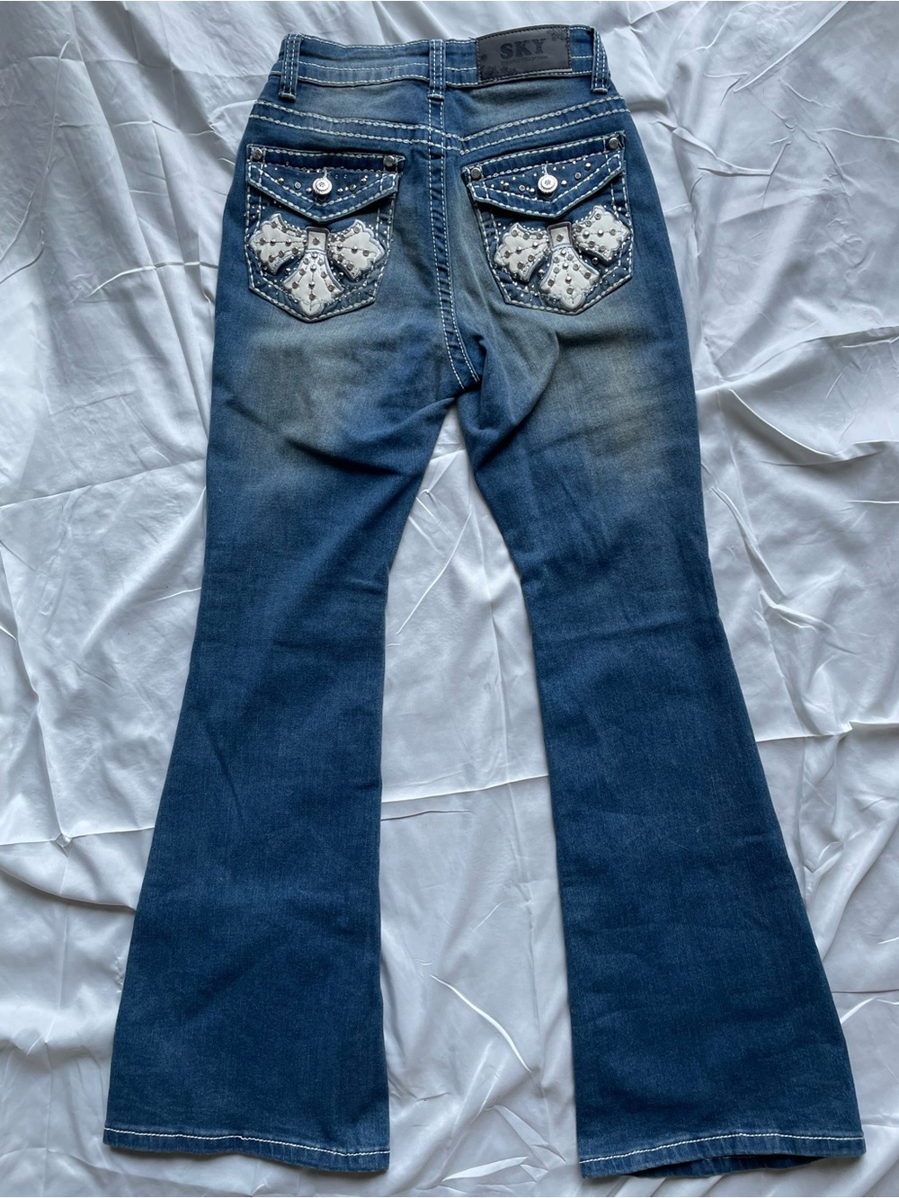 NWOT Cross Embellishment Flare Jeans